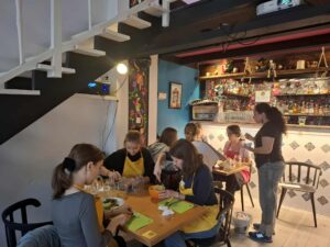 Warsztaty językowo-kulinarne widok na sale